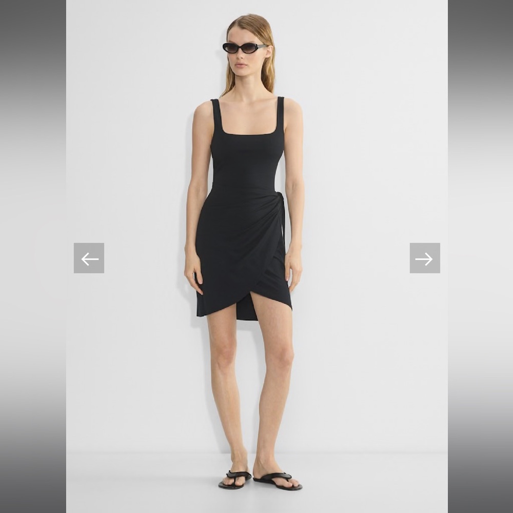 Aritzia Wilfred Black Saturn mini dress